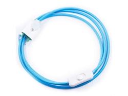 Cable Textil Con Interruptor Y Enchufe 2X075mm 2M LEDBOX