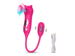 Vibrador de succión multifrecuencia, huevo saltador para mujer (rojo) YIZHOOD