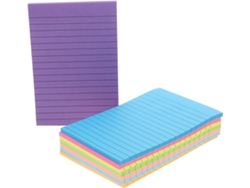 Bloc de notas adhesivas multiusos con líneas, en varios colores, para el hogar, la oficina y la escuela.