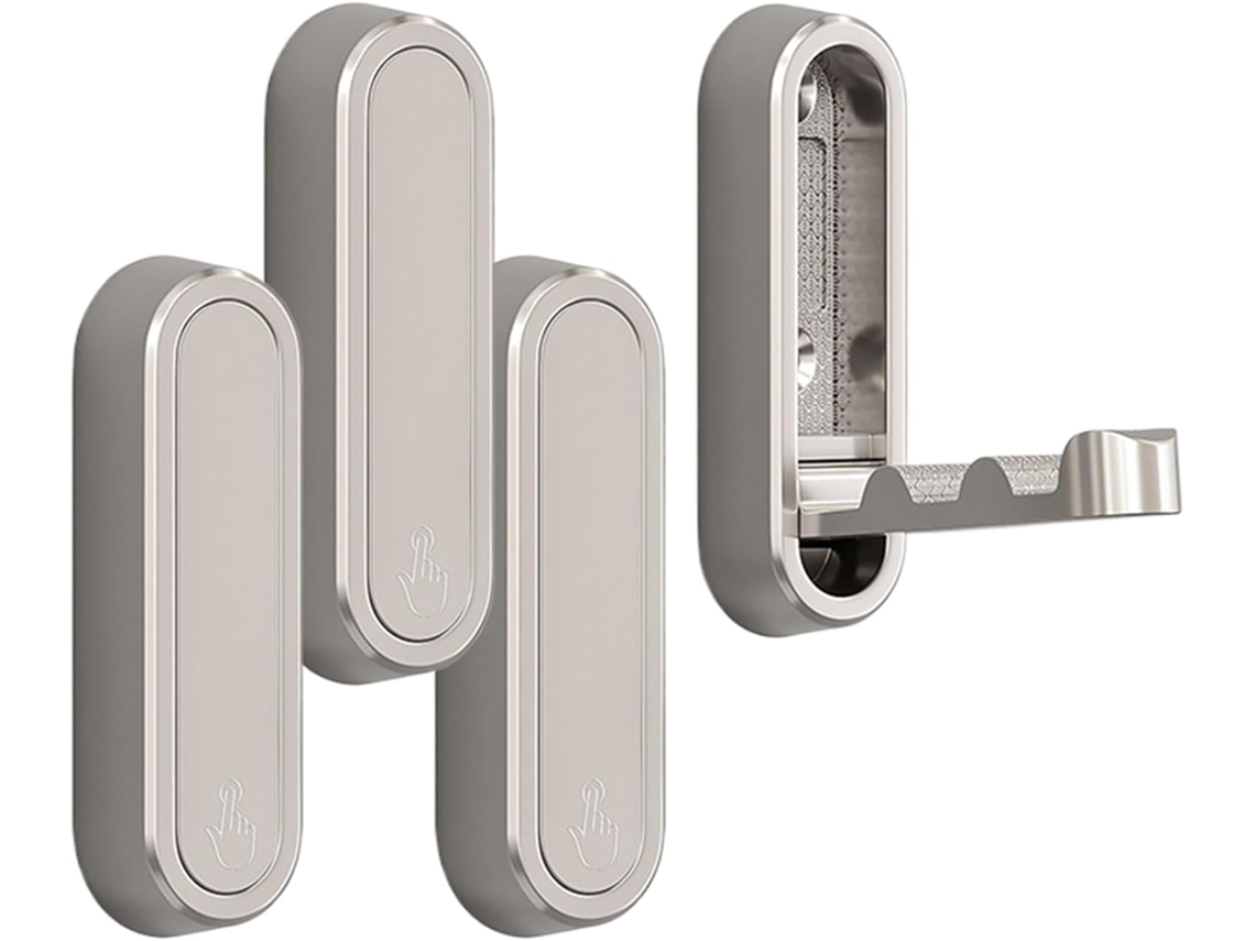 Juego de 4 ganchos de pared plegables, colgador de pared con ganchos para almacenamiento, Cab Gokoco