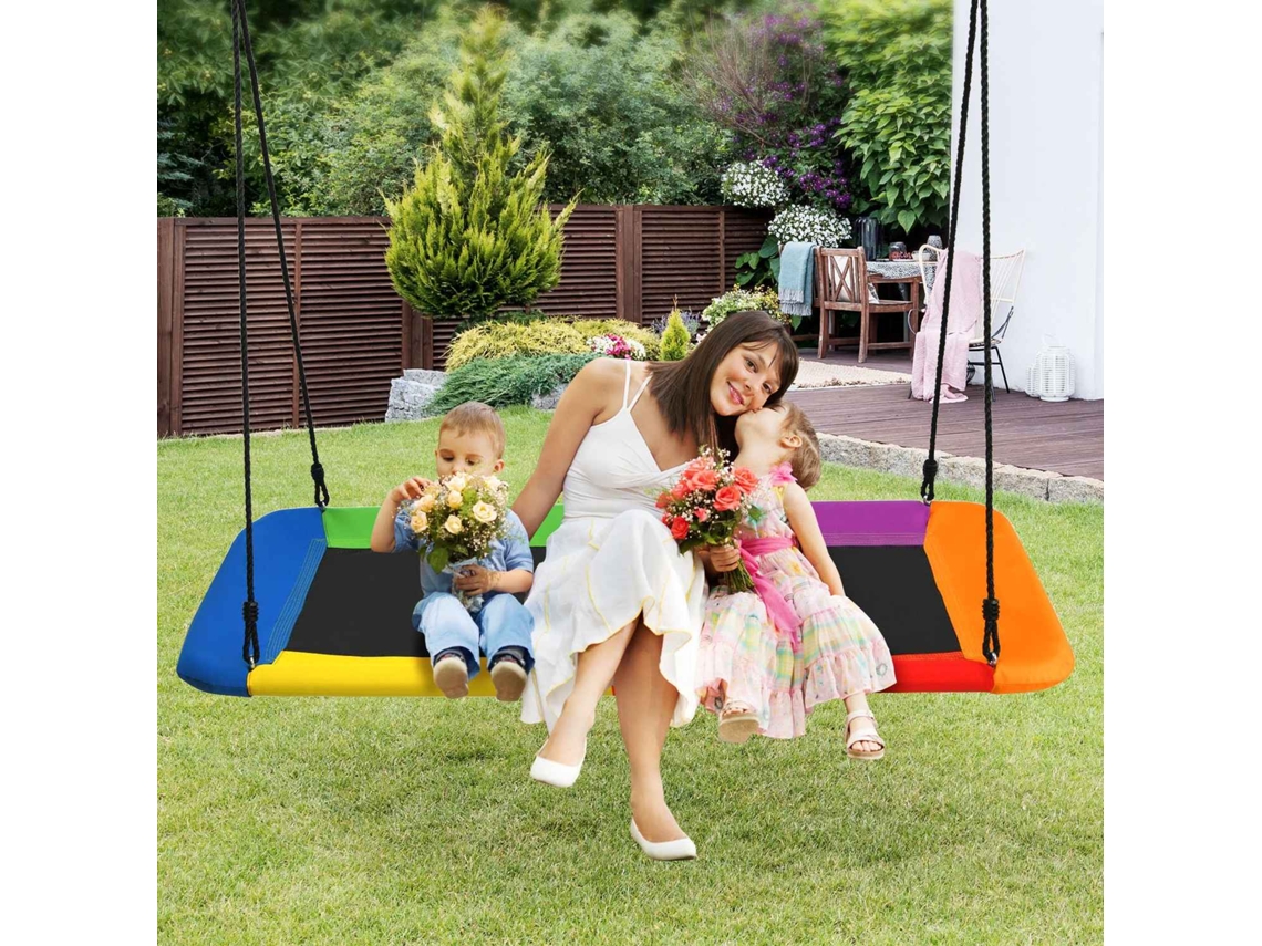 Columpio nido para niños, de 100 a 180 cm, con cuerdas ajustables, de colores | NORTHIX