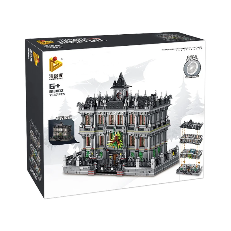 Juguete De Bloques De Construcción De La Casa Embrujada De La Ciudad
