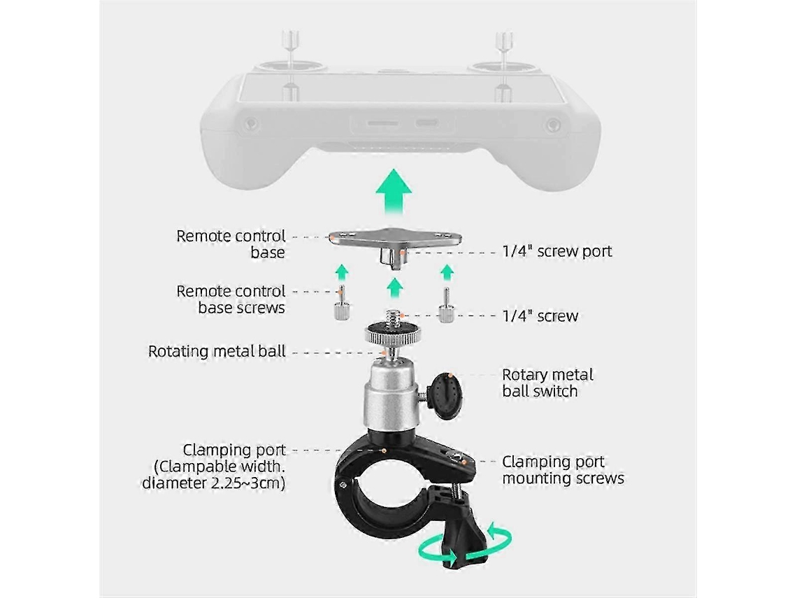 Soporte de bicicleta con control remoto y soporte para teléfono móvil para Mini 3 RCvayotoy