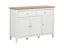 Aparador BELIANI Atoca de MDF, Tablero de fibra Blanco 113x39x81