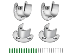 Soporte De Brida En Forma De U De 28 Mm Con Tornillos, 4 Piezas, Acero Inoxidable, Para Perchas Y Tendederos (plateado)