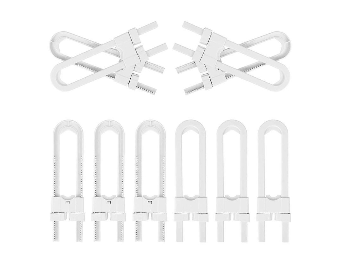 10 Cerraduras En Forma De U Para Puertas De Armarios Para La Seguridad Infantil Y El Control Parental.