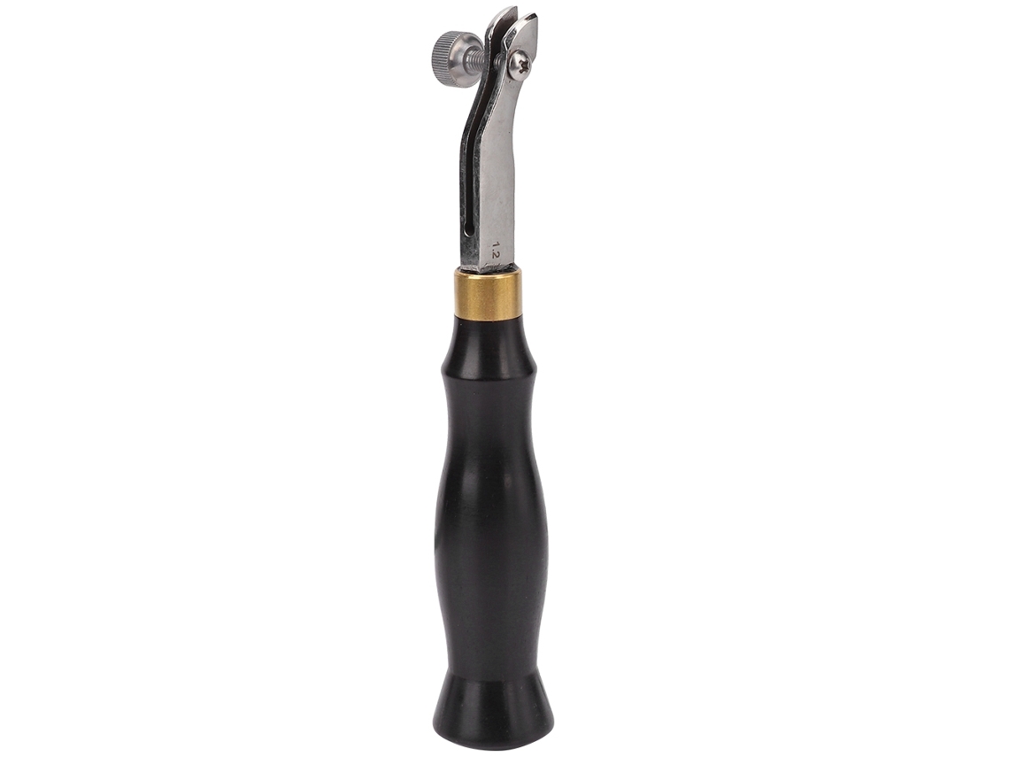 Herramienta De Recorte De Bordes Ajustable Con Mango De Ébano, Acero Inoxidable De 1,2 Mm, Para Trabajos En Cuero.