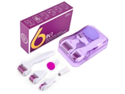 Set De Microaguja Transparente Morado, 5 Accesorios + Estuche Higiénico, Mejora La Absorción De Sueros Faciales.