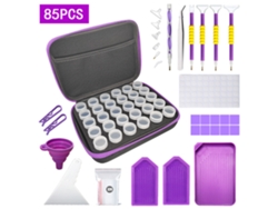 Digitallab - Caja De Almacenamiento De Cuentas Para Joyería, 85 Herramientas De Dibujo 5d, Pintura De Diamantes (30 Ranuras Con Herramientas)