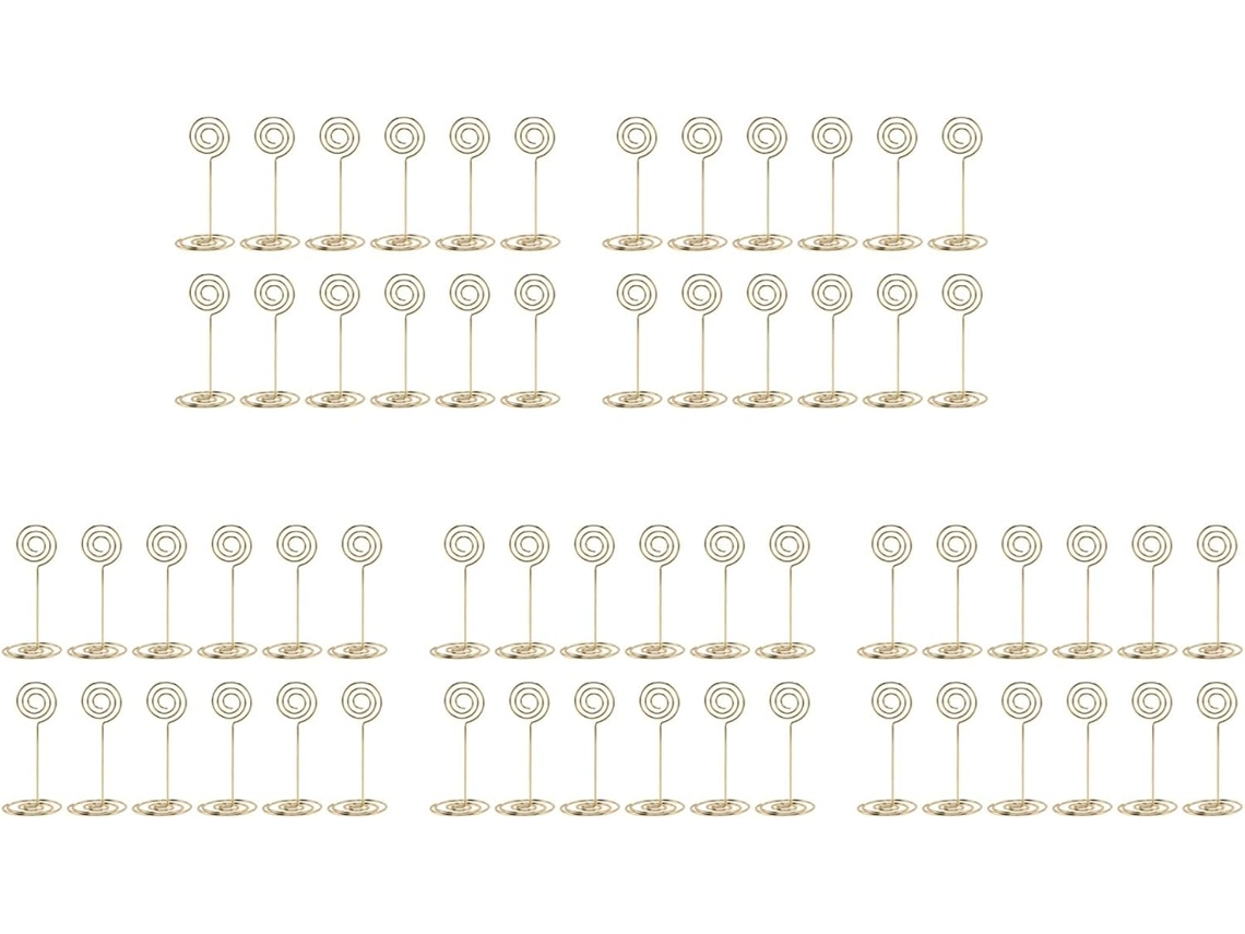 Paquete De 60 Soportes Para Tarjetas De Número De Mesa, Clips Para Fotos, Soportes Para Tarjetas De Lugar Y Soportes Para Menús.