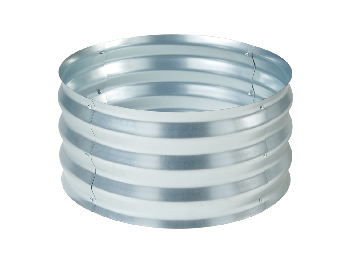 Huerto urbano Andrano redondo de acero Ø61x31 cm - Plata CASA.PRO