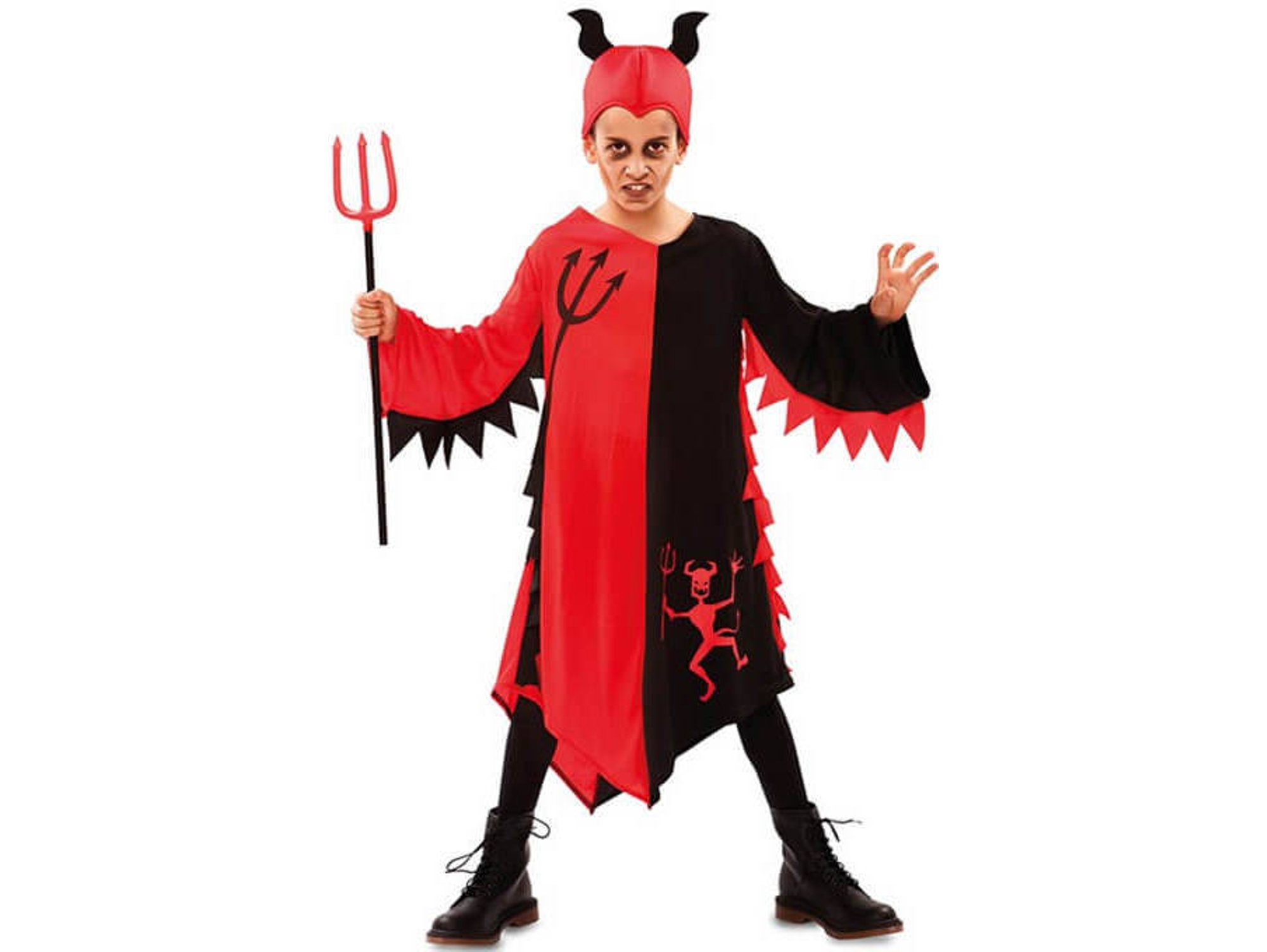Disfraz Unisex DISFRAZZES Demonio Rojo Y Negro (Talla: 5 a 6 años)