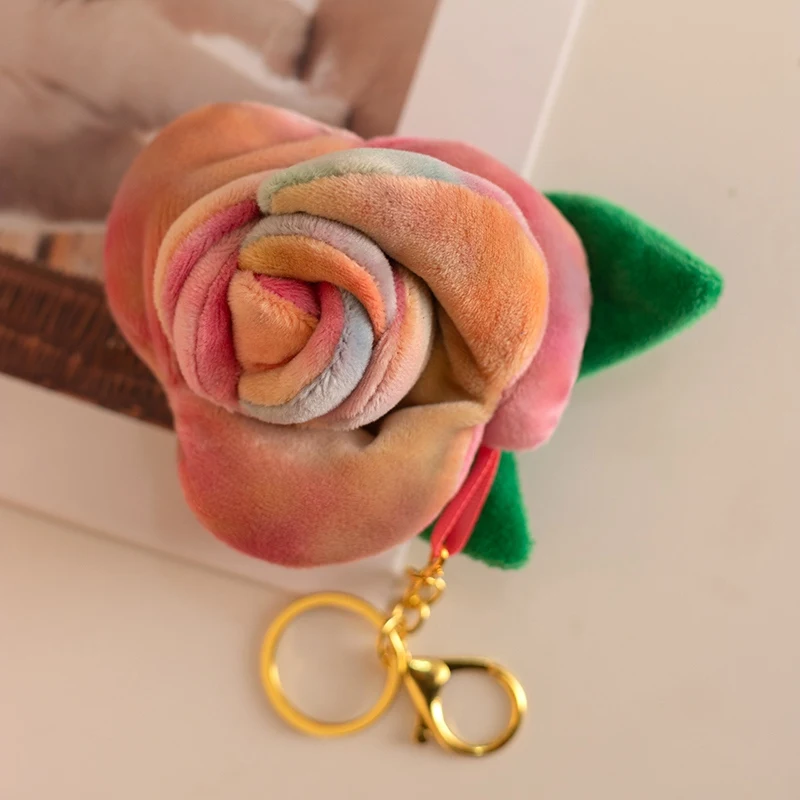 (degradado De 8 Cm) Mini Peluche De 8 Cm Con Rosas De Colores