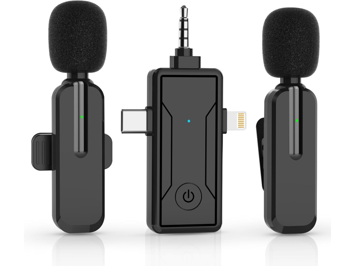 Micrófono Lavalier Inalámbrico Bluetooth Para Iphone Ipad Android Para Youtube Grabación De Vídeo Podcast Tiktok Video Blog CUICH