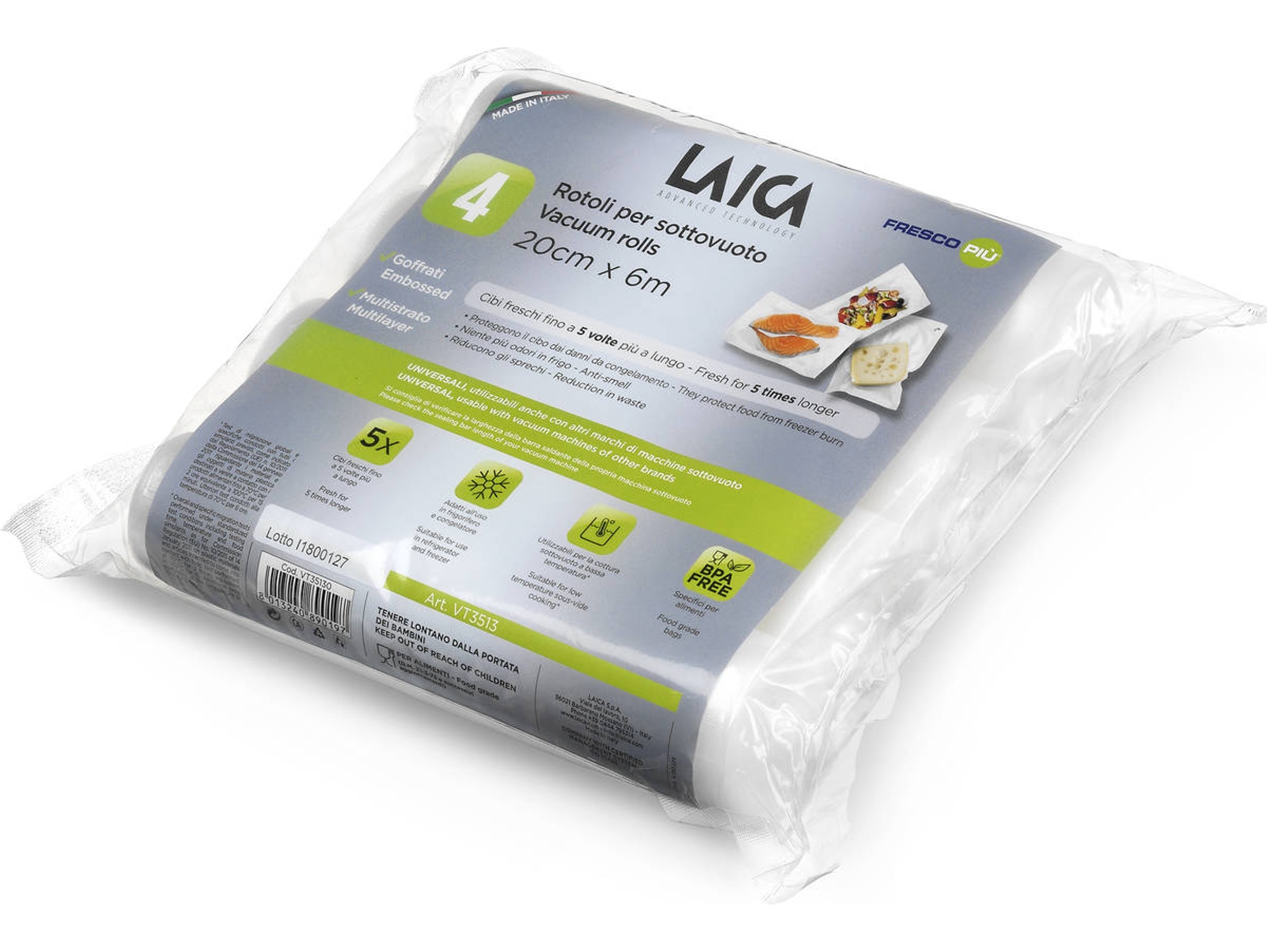Pack de 4 Rollos LAICA VT3513 (20.2x20x50 cm)