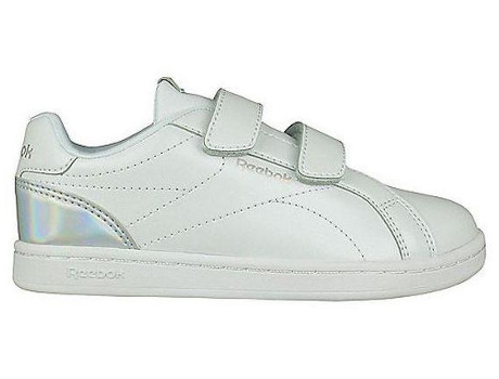 Zapatillas Casual Niños Reebok Royal Complete Clean Velcro Blanco Plata