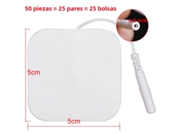 (5 X 5 Cm, 50 Piezas) Almohadillas De Electrodos Tens, Parches De Electrodos Ems, Electrodos Tens De Silicona