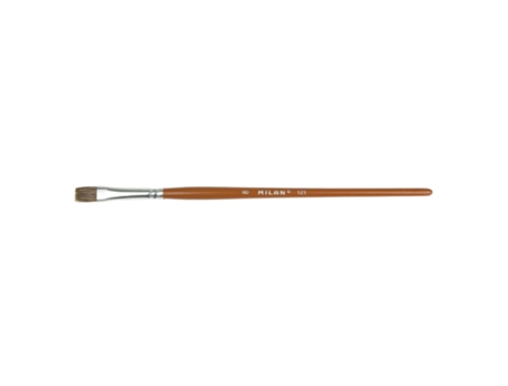 Pincel Escolar Plano S Serie 121 Não. 8 Castanhomilan