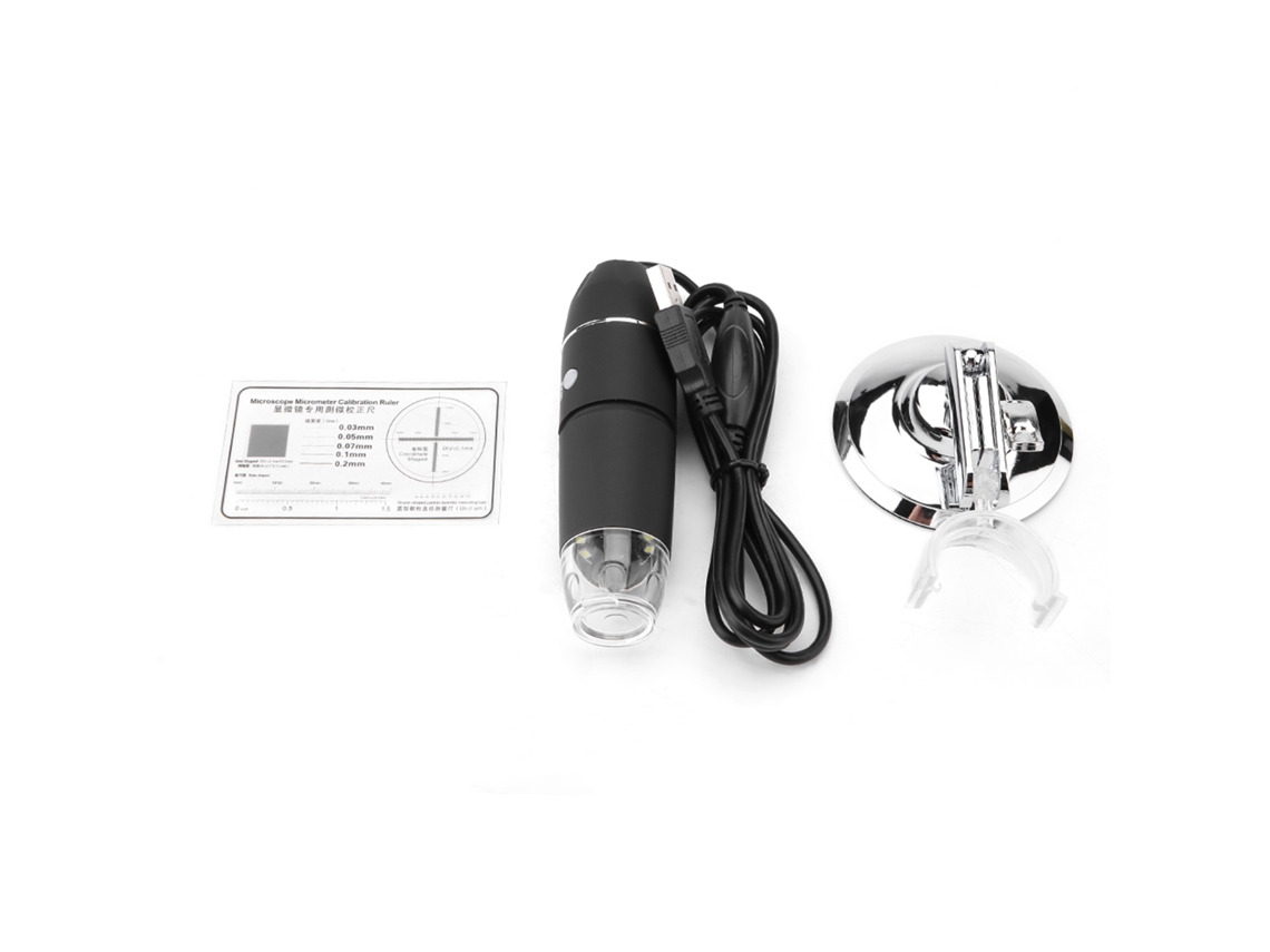 Microscopio electrónico portátil 1600x 2mp HD USB con lupa