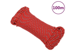 Cuerda De Barco Polipropileno Rojo 4 Mm 100 M