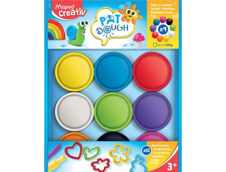 Plastilina MAPED CREATIV Kit De Plastilina X9 + 12 Accesorios Pequeños
