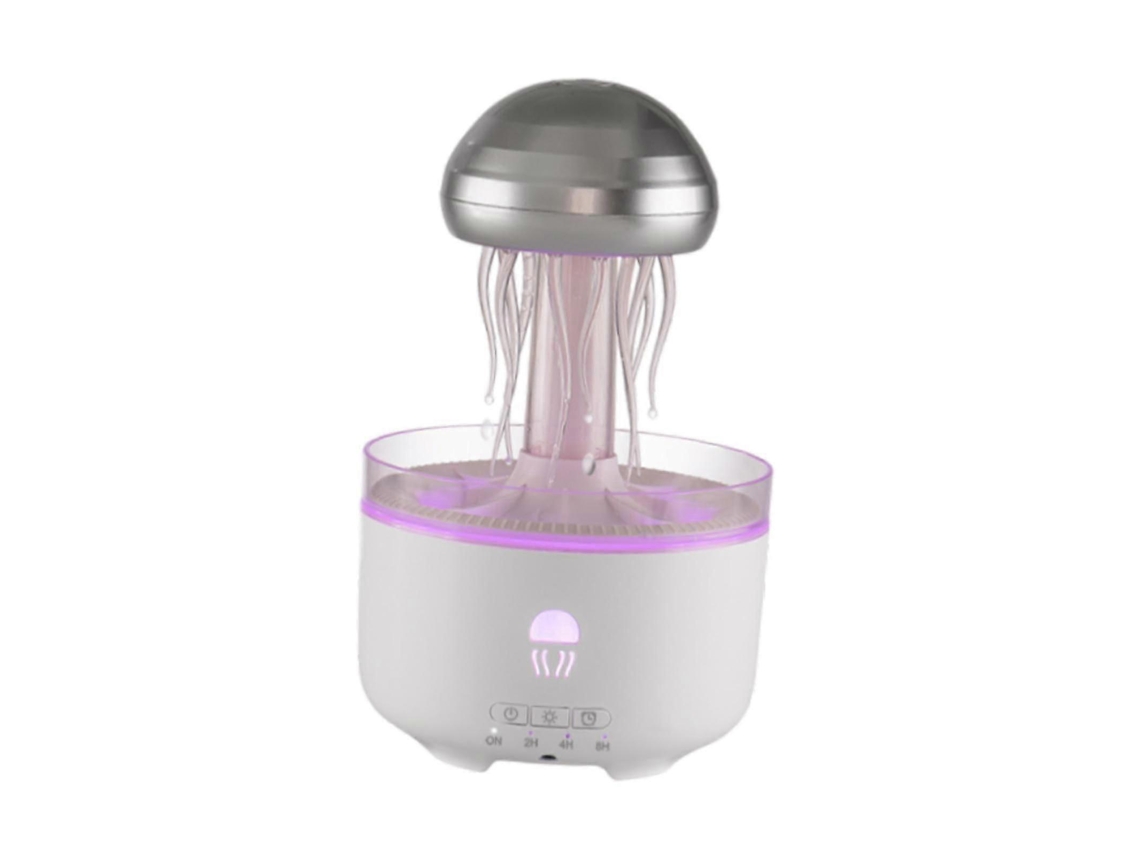 Humidificador con forma de medusa y difusor de aceites esenciales, 320 ml, ideal para el trabajo y el deporte, blanco, Rosewell
