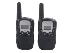2pcs Rádio Walkie Talkie Infantil Com Alcance 3km Para Atividades Ao Ar Livre Preto