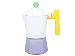 Cafetera italiana de aluminio para el hogar, la oficina o viajes, color morado