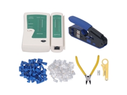Kit De Herramientas De Crimpado Rj45, Alicates Pelacables Y Comprobador De Red Para Conectores Cat5 Y Cat6 8p8c.