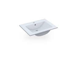 Lavabo cerámico rectangular 60x45 cm Volga Blanco 61,5 x 18 x 46 cm