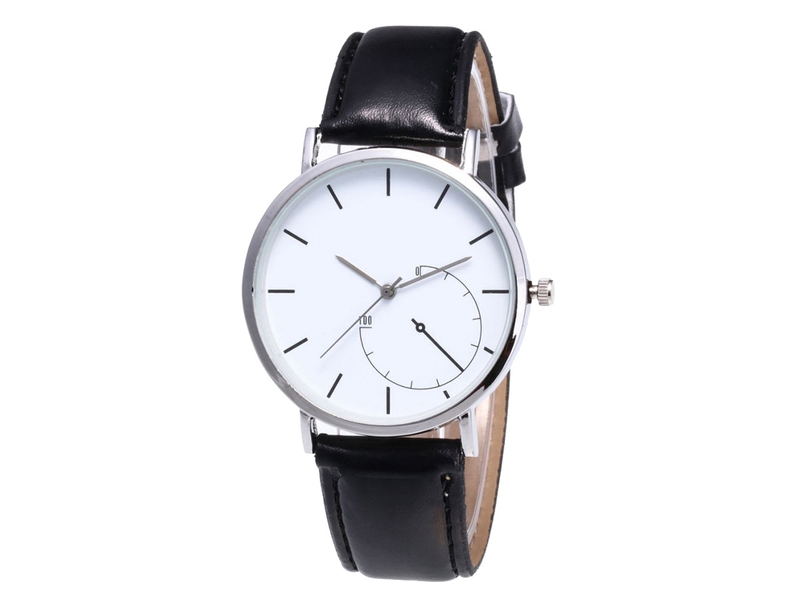 Reloj De Pulsera De Moda Con Dial Redondo Analógico De Cuarzo Para Mujer Y Hombre (plata)