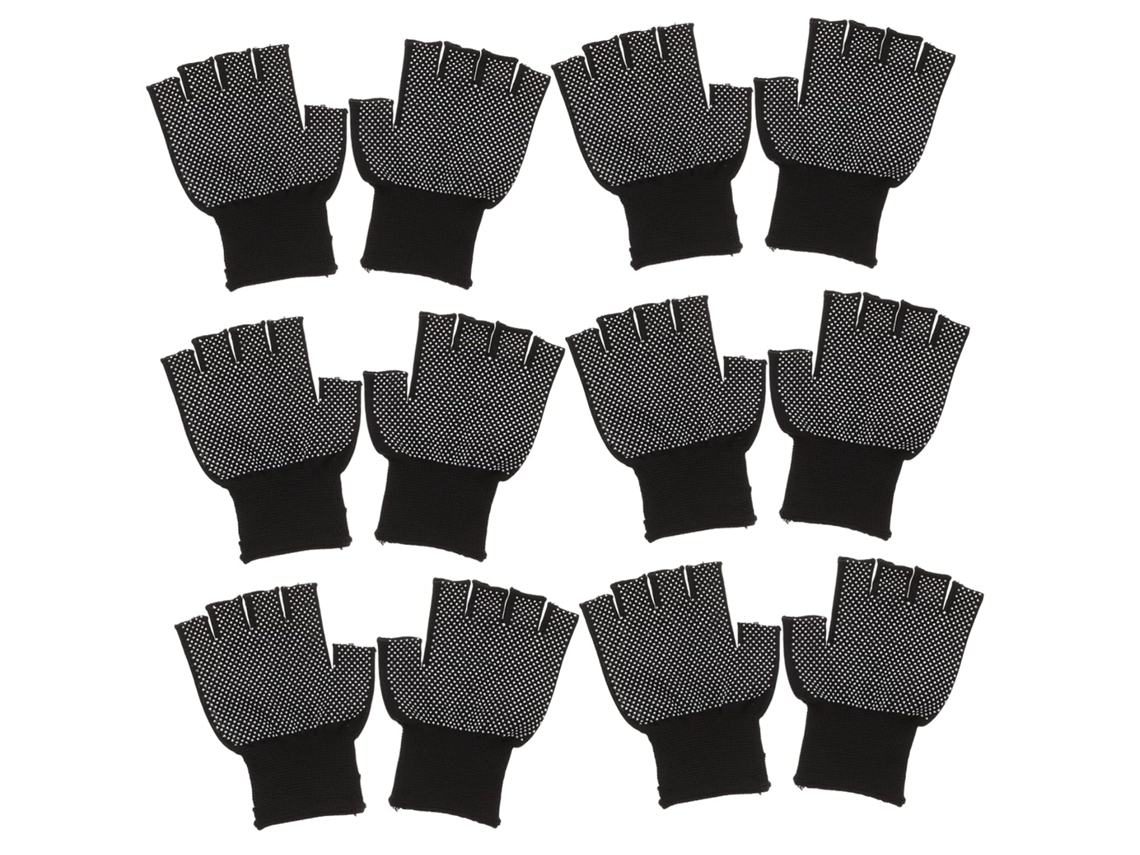15 Pares De Dedales De Trabajo Recubiertos De Nailon Para Una Manipulación Y Protección Precisas.