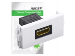 Conector HDMI Ugreen para monitores de TV 4K, blanco, recto, MM113