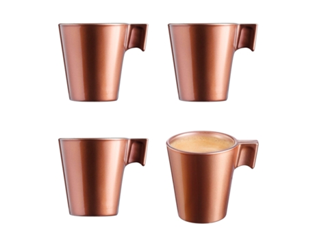 Pack de 4 Tazas LUMINARC (Ø6 x Ø 4 x 6.5 cm - Vidrio)