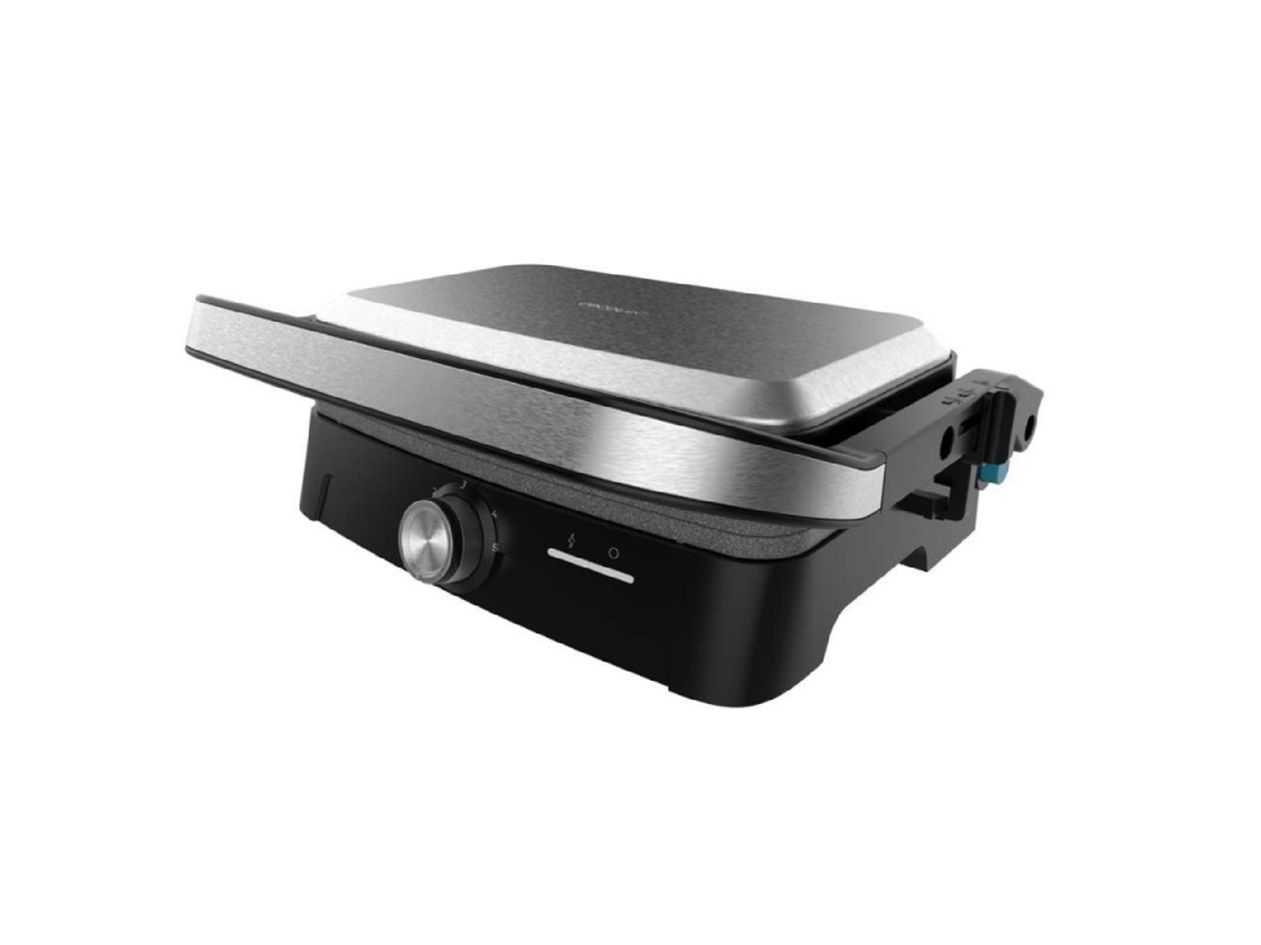 Cecotec Parrilla Eléctrica Con Grill Rock'ngrill 1500 Full Open. 1500w, Apertura 180º, Rockstone Antiadherente, Placa Flotante