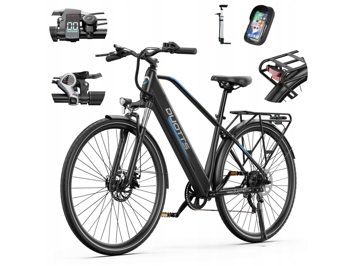 Bicicleta eléctrica Duotts C29 Lite, 250 W, 36 V 13 Ah, 25 km/h, 65 km de autonomía, sensor de velocidad