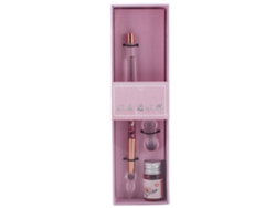 Pluma De Vidrio Duradera Bonita Portátil Estilo Elegante Set De Caligrafía Para Hogar Colegio Puntas De Vidrio Rosa