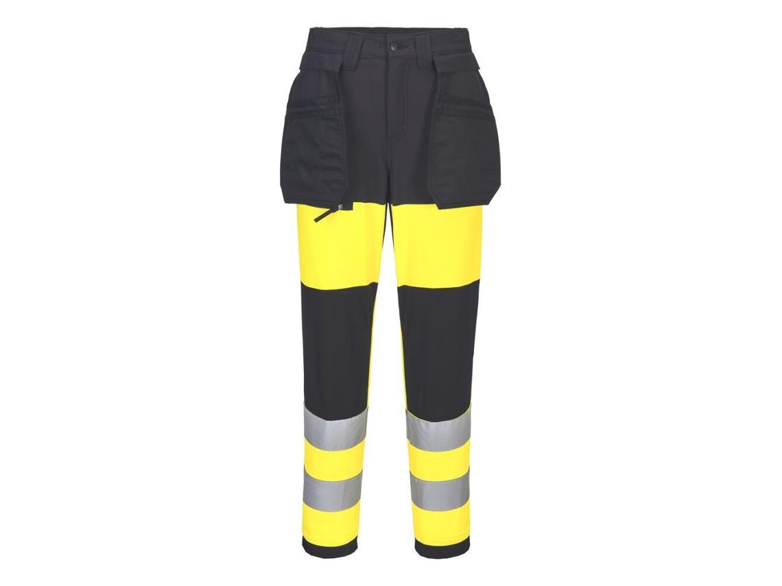 Pantalón Alta Visibilidad Mujer Clase 1 Elástico Eco Wx2 Amarillo/negro / 34