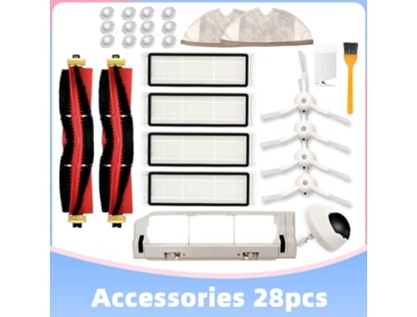 Paquete de cepillo principal de filtro Hepa desmontable para Xiaomi Roborock S6 S60 S65 S5 T6 S55 E25 E35 Tanos Kits de repuesto de paño de fregado