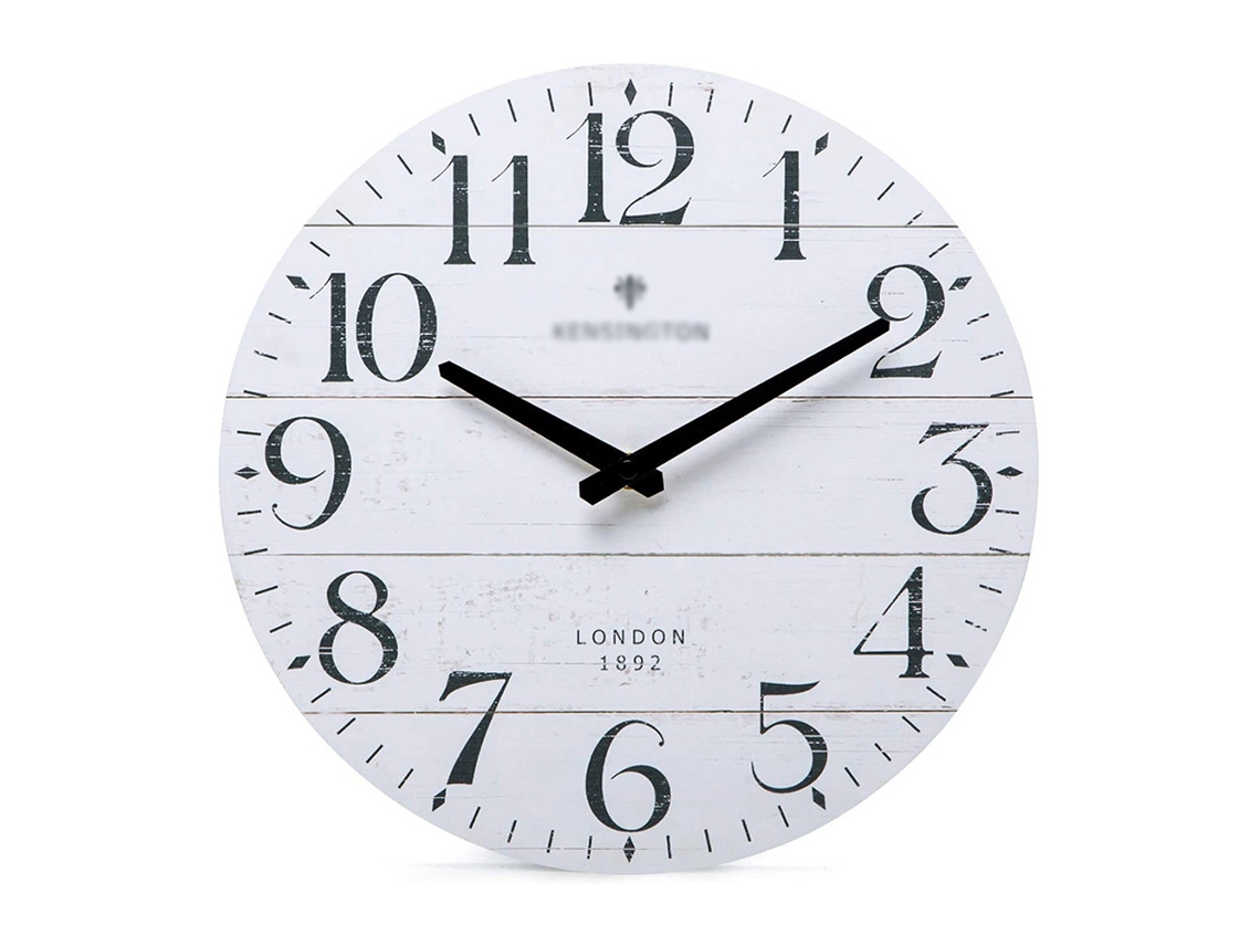 Reloj de pared de madera rústico retro, estilo antiguo Kofihety