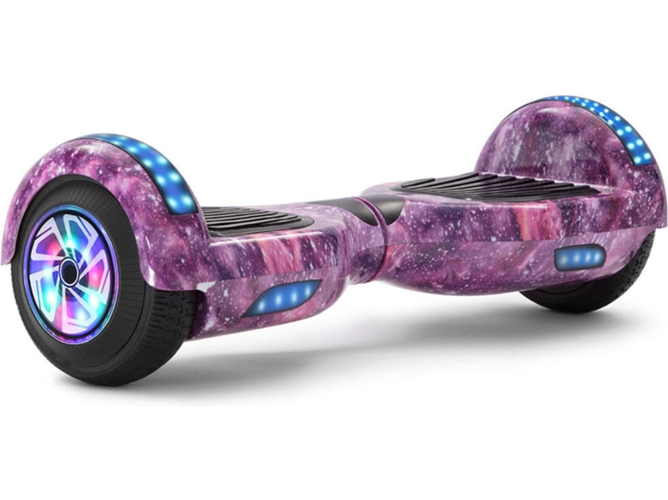 Hoverboard E-RIDES TLTL14 Violeta (Altavoz Bluetooth|Autonomía: 30-60 min| Velocidad Máx: 12 km/h)