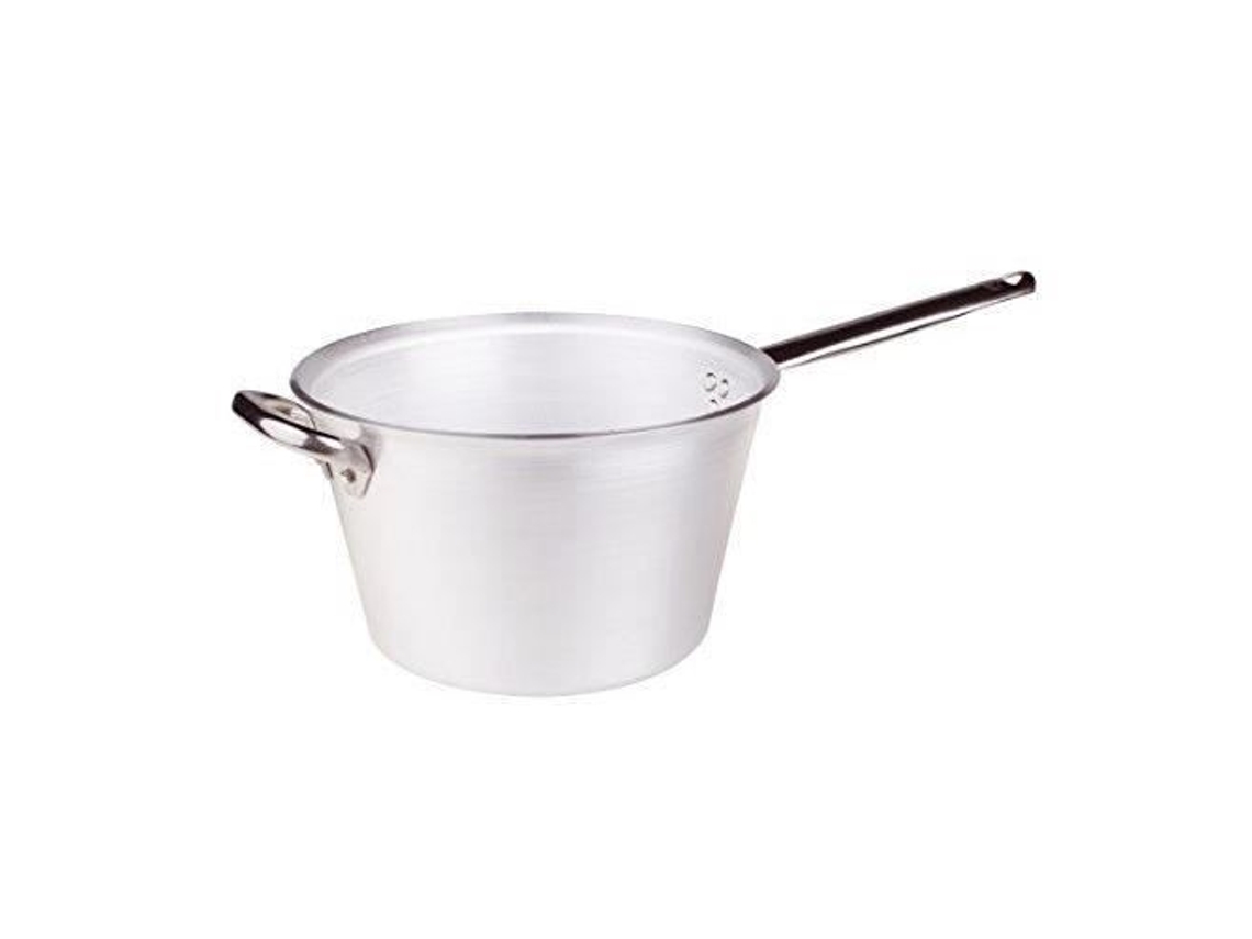 Pentole Agnelli Marmite Radiante Para Polenta En Aluminio Grosor 5mm Con Mangos De Acero Inoxidable Plateado 3 5 L Plata