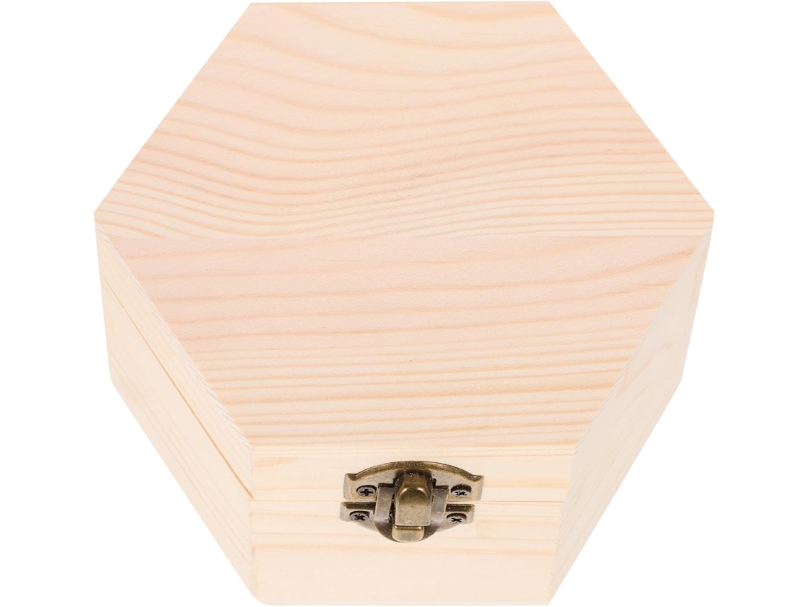 Joyería Madera Pintar Ligera Multifuncional Guardar Objetos Pequeños Regalos Escritorio Caja Tapa