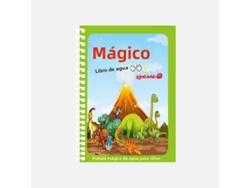 (dinosaurio + Bolígrafo) Libro Para Colorear Reutilizable Montessori Con Acuarela Mágica