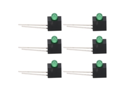 100 portalámparas y pantallas LED de 3 mm y 90 grados