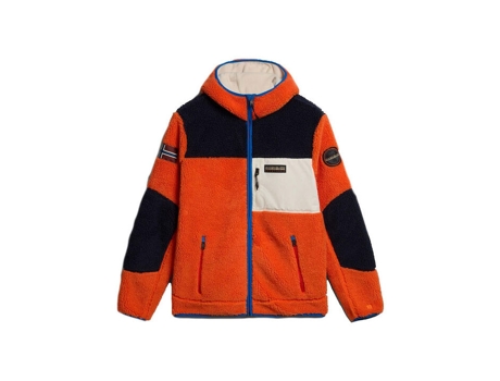Sudadera con Capucha de Hombre NAPAPIJRI Cremallera Yupik Naranja (3XL)