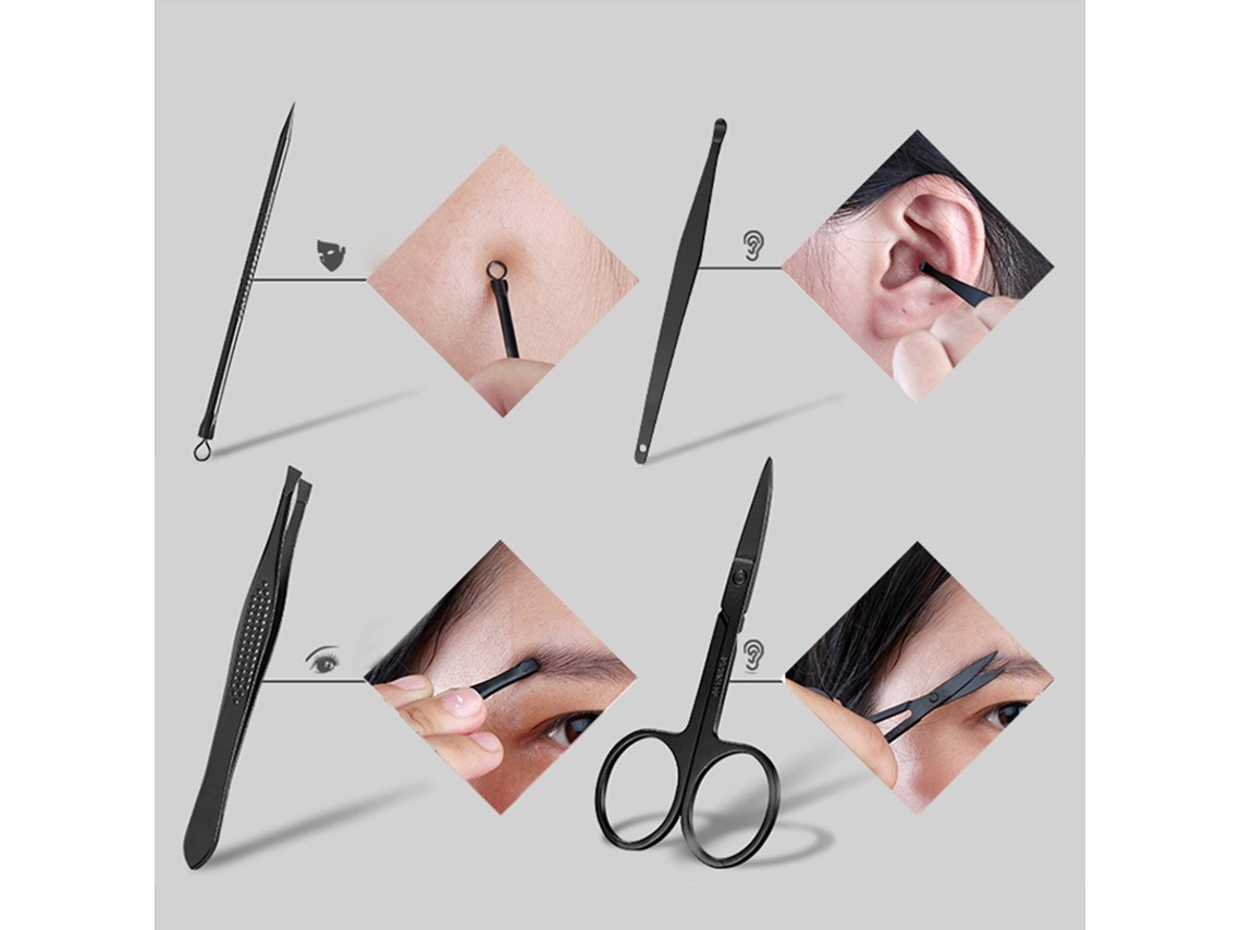 Kit Profesional De Manicura Y Pedicura Con Estuche De Acero Inoxidable Para El Cuidado De Las Uñas.