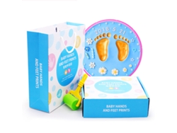 Kit para huellas de manos y pies de bebé - Arcilla - Regalo de cumpleaños rosa - Decoración