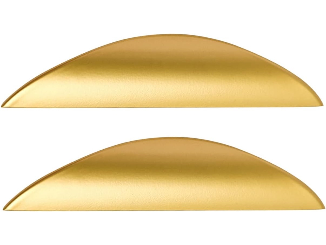 2piezas Mango Moderno Metal Negro Dorado Armarios Cocina