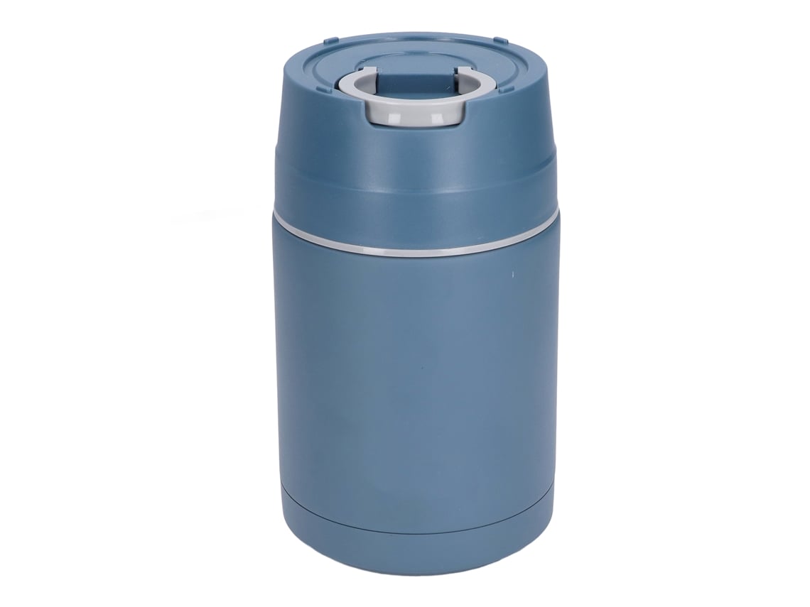 Jarra Térmica De Acero Inoxidable 304 De 1000 Ml Con Aislamiento Al Vacío Y Cuchara Plegable - Azul